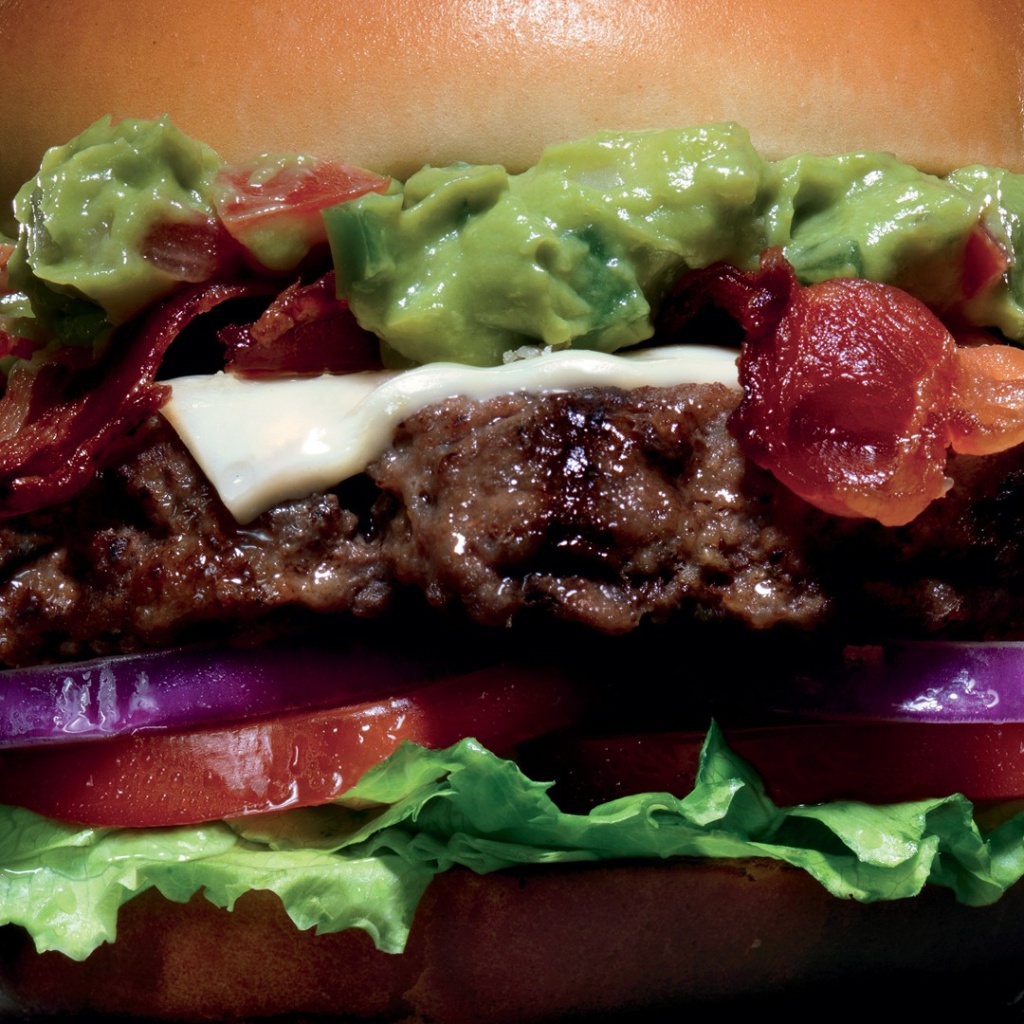 Close-up burger photography for a creative strategy campaign by an Adelaide advertising agency.